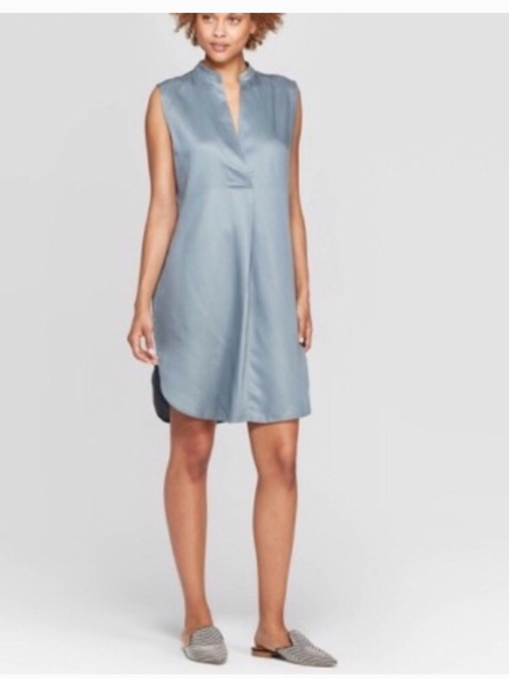 Prologue Sleeveless Midi Dress in Dusty Blue-Green